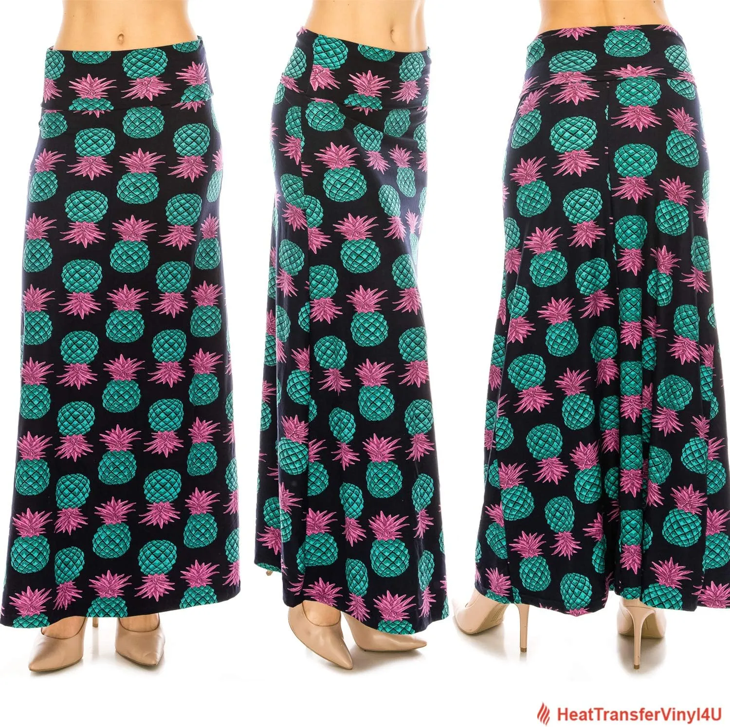 Eevee Women's Beautiful Fold Over Maxi Skirt (ONE Size)