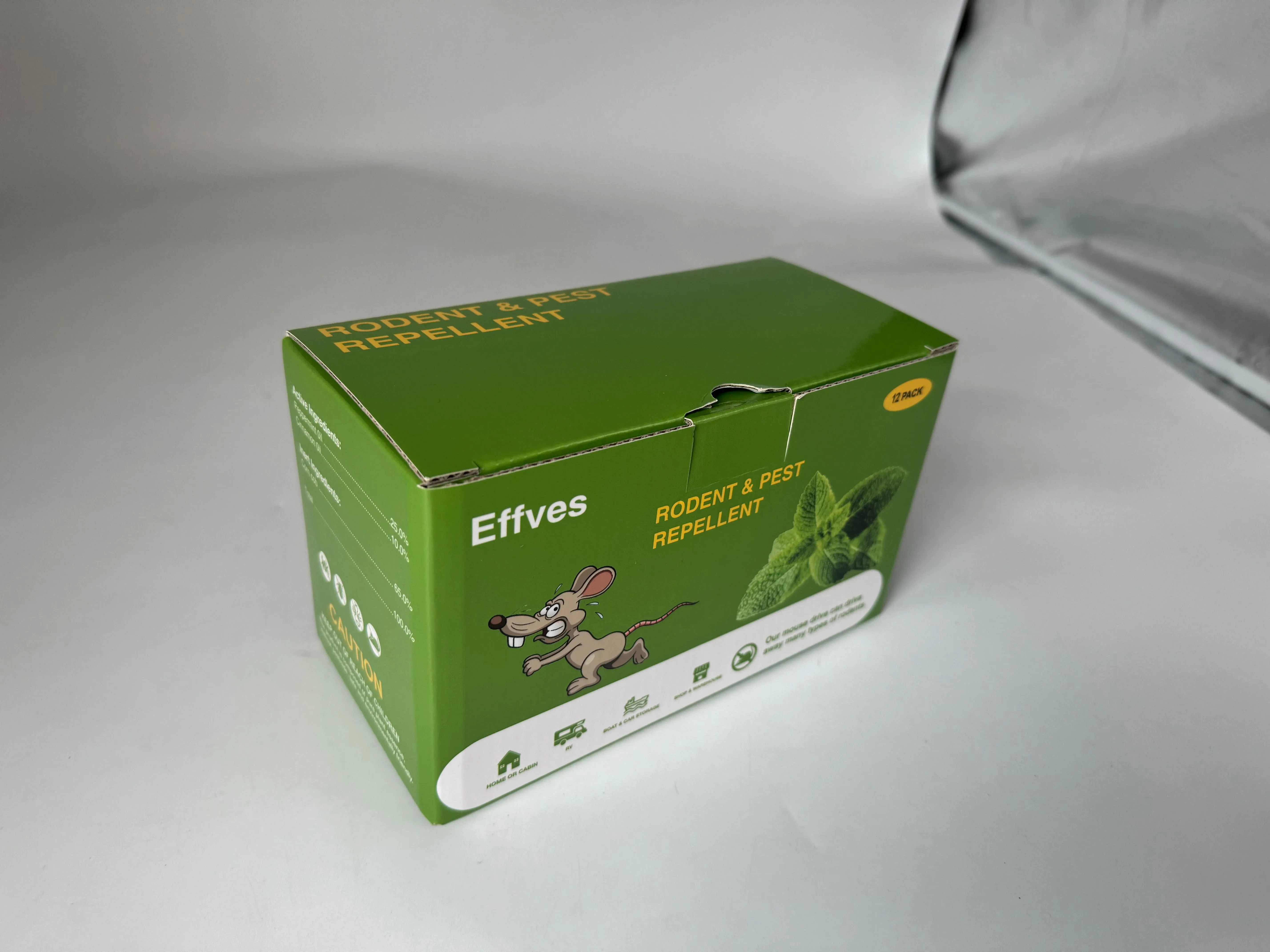 Effves Natural Rodent Repellent Pellets, Pure Plant-Based Peppermint Oil, Safe & Non-Toxic