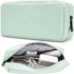 Electronic Organizer Travel Cable Accessories Bag, Electronic Organizer Case, Electronic Accessories Organizer Bag for Power Bank, Chargers, USB Cable, Earphone (Mint Green)