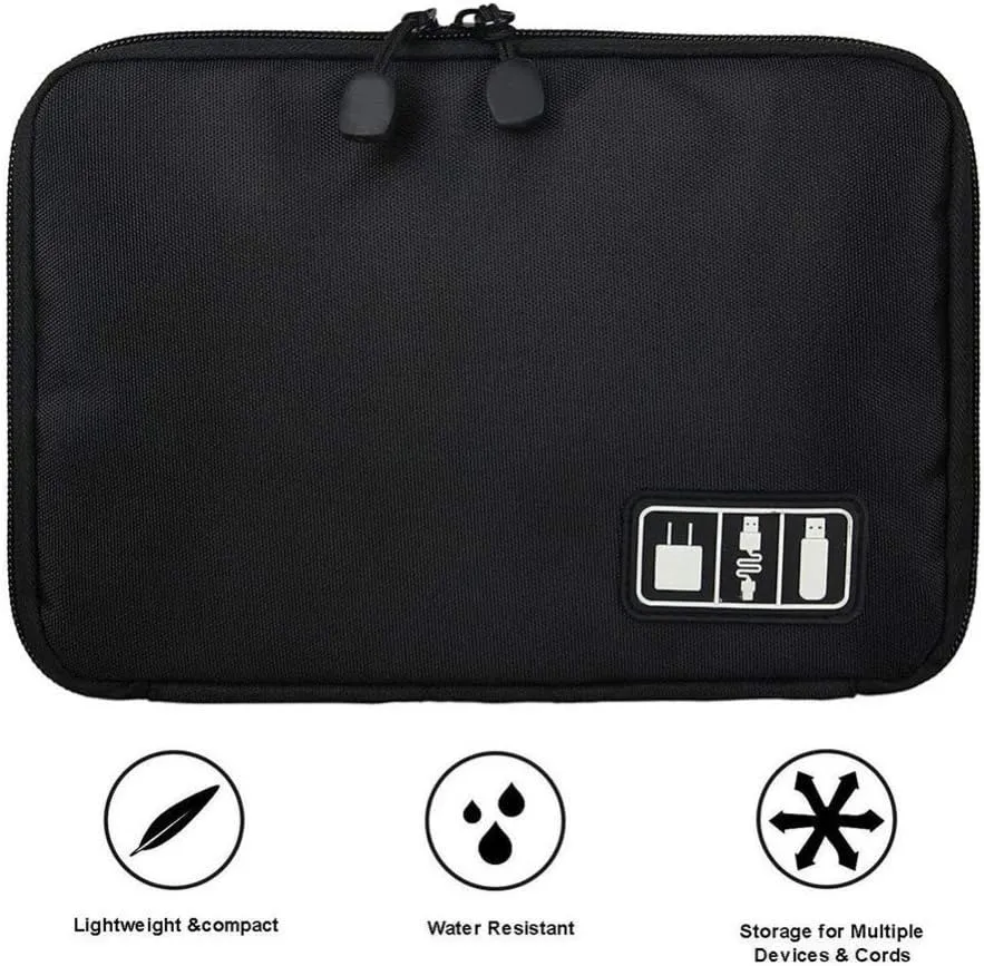 Electronics Organizer, OrgaWise Electronic Accessories Bag Travel Waterproof for iPad Mini, Kindle, Hard Drives, Cables, Chargers