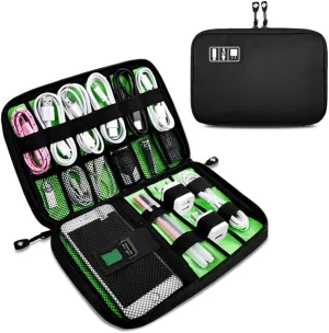 Electronics Organizer, OrgaWise Electronic Accessories Bag Travel Waterproof for iPad Mini, Kindle, Hard Drives, Cables, Chargers
