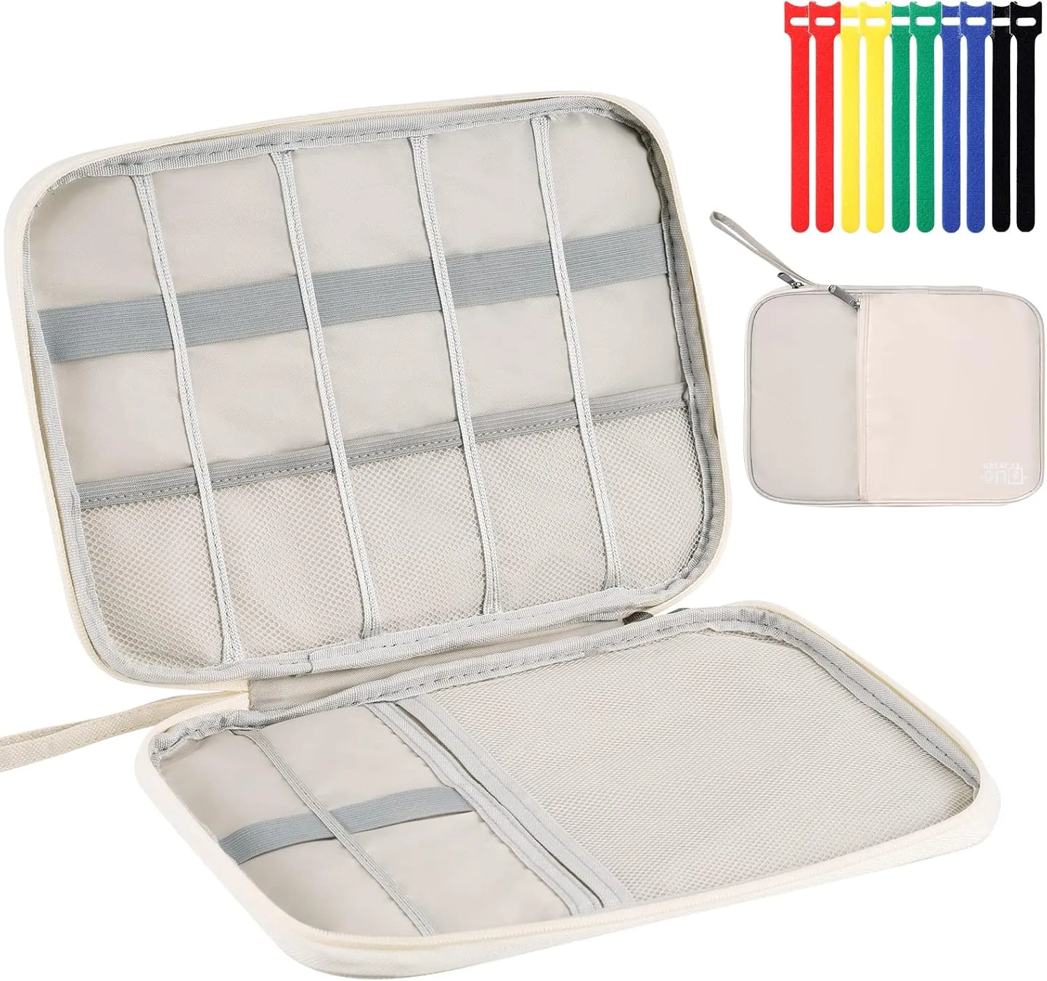 Electronics Organizer, OrgaWise Electronic Accessories Bag Travel Waterproof for iPad Mini, Kindle, Hard Drives, Cables, Chargers