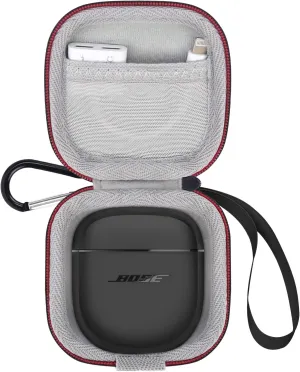 Elonbo Carrying Case for Bose QuietComfort Ultra Earbuds/Bose QuietComfort Earbuds II Wireless Noise Cancelling in-Ear Headphones, Bose QC Earbuds 2 Protective Case Cover, Black