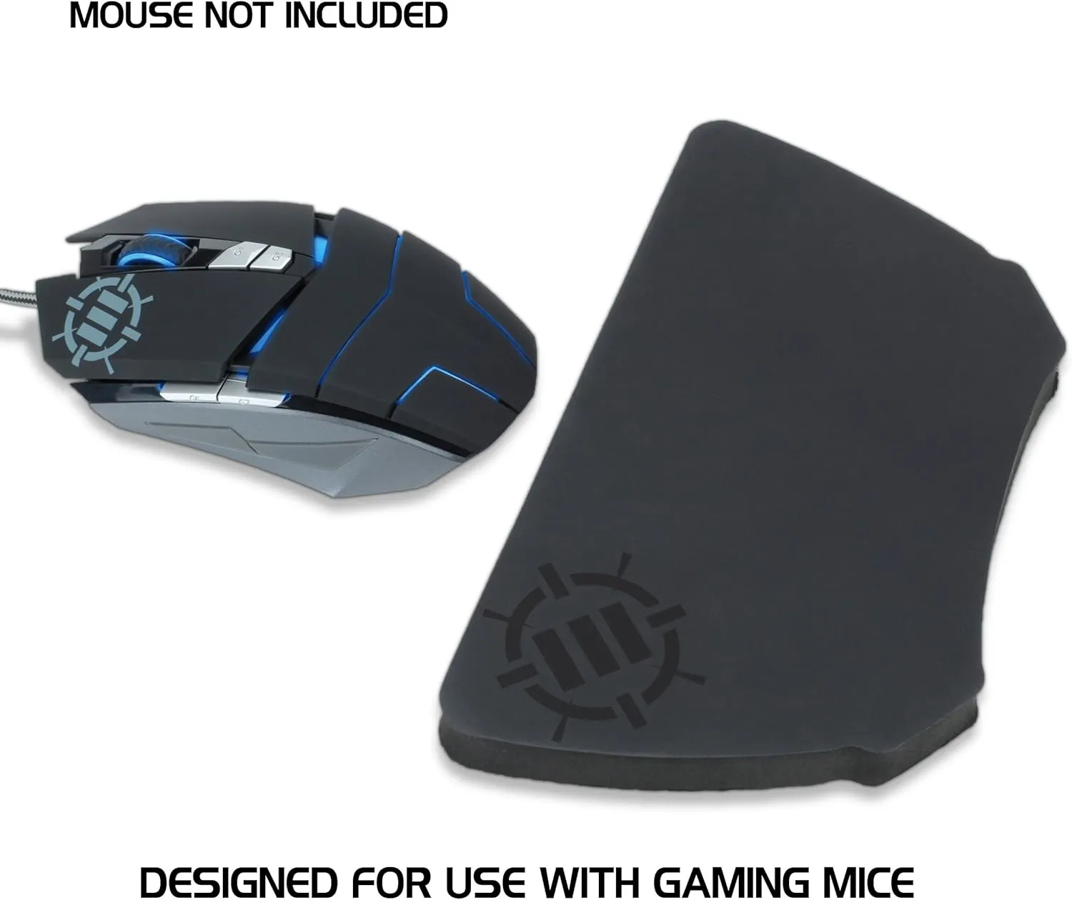 ENHANCE Gaming Mouse Wrist Rest - Firm Wrist Pad for PC Gamers and Esports Professionals with Ergonomic Support, Non-Slip Rubber Backing, Anti-Fray Design - Great for Gaming or Office Use