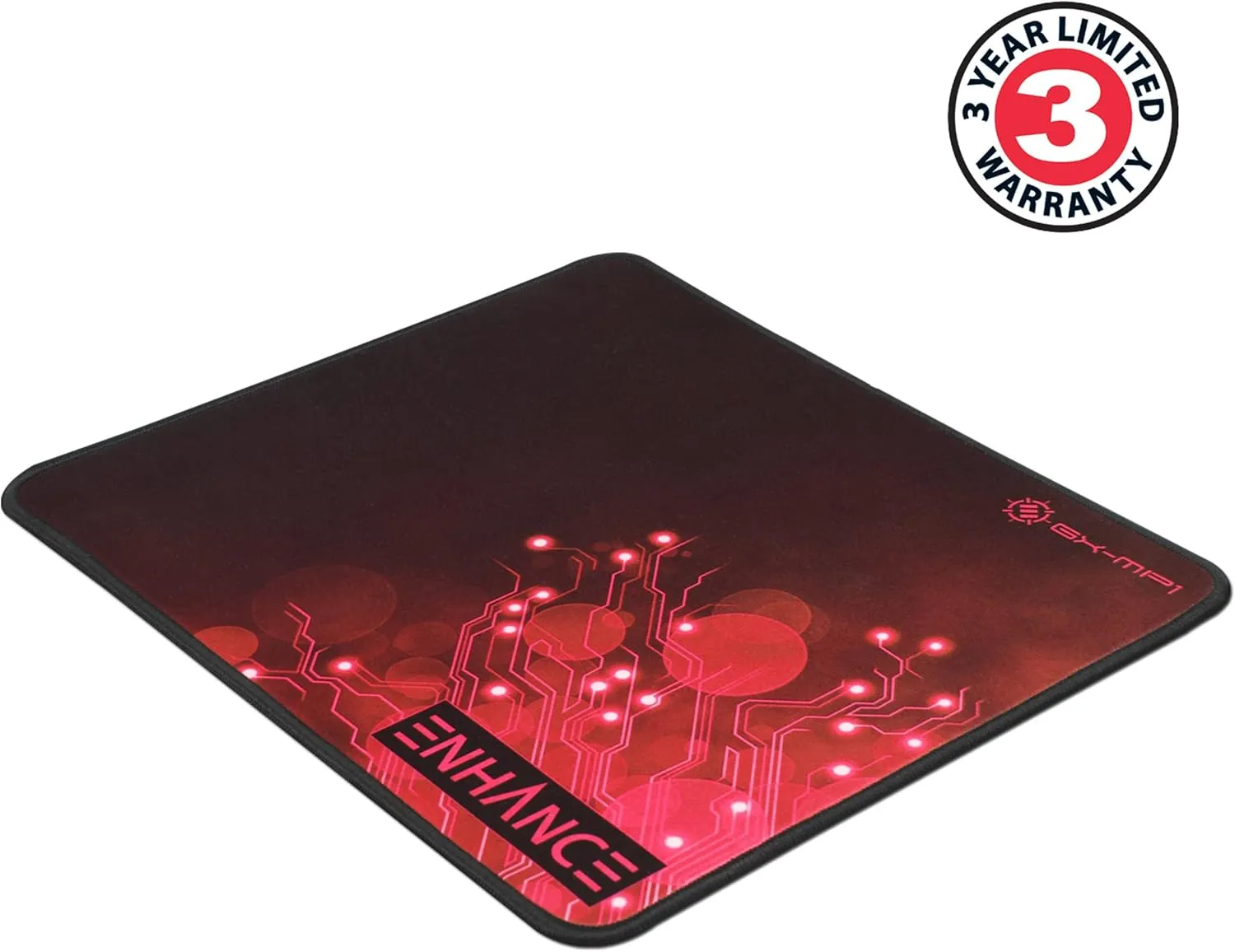 ENHANCE Large Gaming Mouse Pad XL - Big Mouse Mat , Anti-Fray Stitching , Non-Slip Rubber Base , High Precision Tracking for Thick Mousepad Smooth Cloth Fabric Professional Esports Mat (Red)
