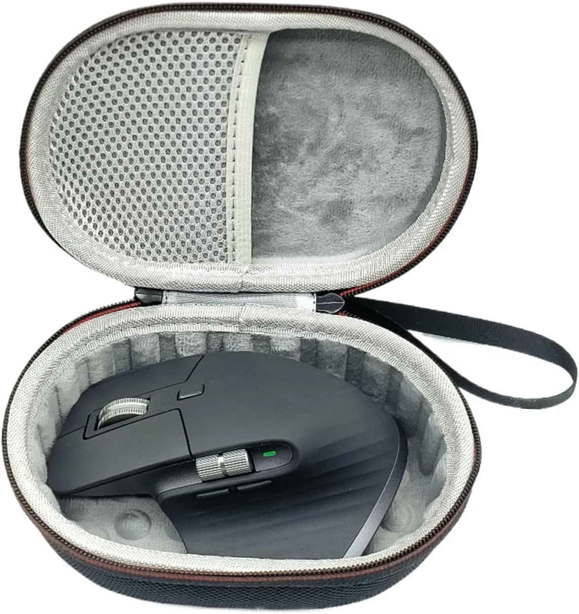 EVA Mouse Case,Storage Bag Zipper Shockproof Portable Organizer Box Carrying Case Hard Travel Case for Working Notebook Mouse, Gray