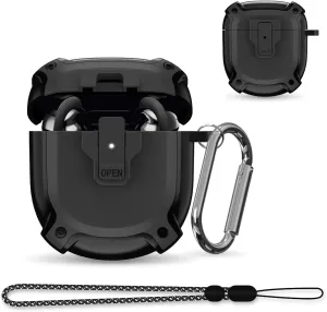 for Bose QuietComfort Earbuds II Case (2022) / NEW QuietComfort Ultra Earbuds Case (2023),Shockproof Protective Safety Lock Case for QuietComfort Earbuds 2/QuietComfort Ultra Earbuds Accessories-Black