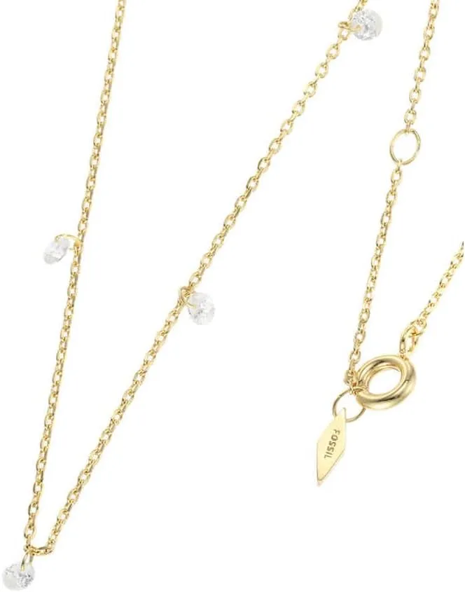 Fossil Women's Gold-Tone Stainless Steel Pendant Chain Necklace for Women