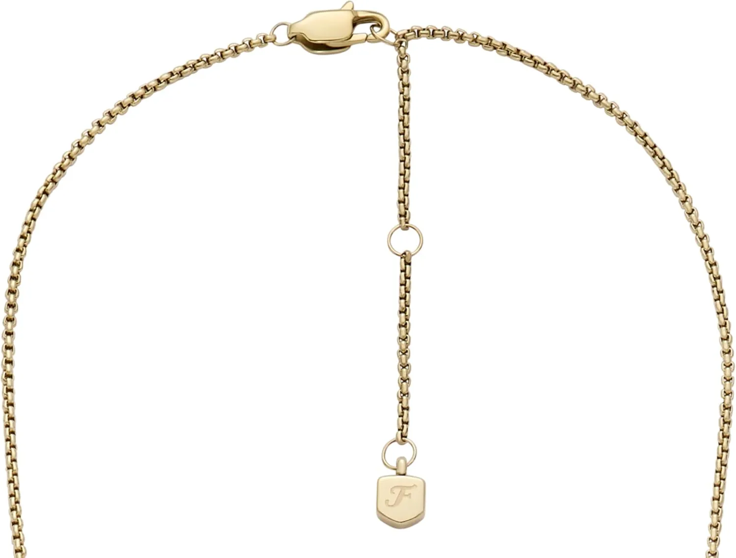 Fossil Women's Plated Stainless Steel Engravable Personalized Gift Pendant Chain Necklace for Women
