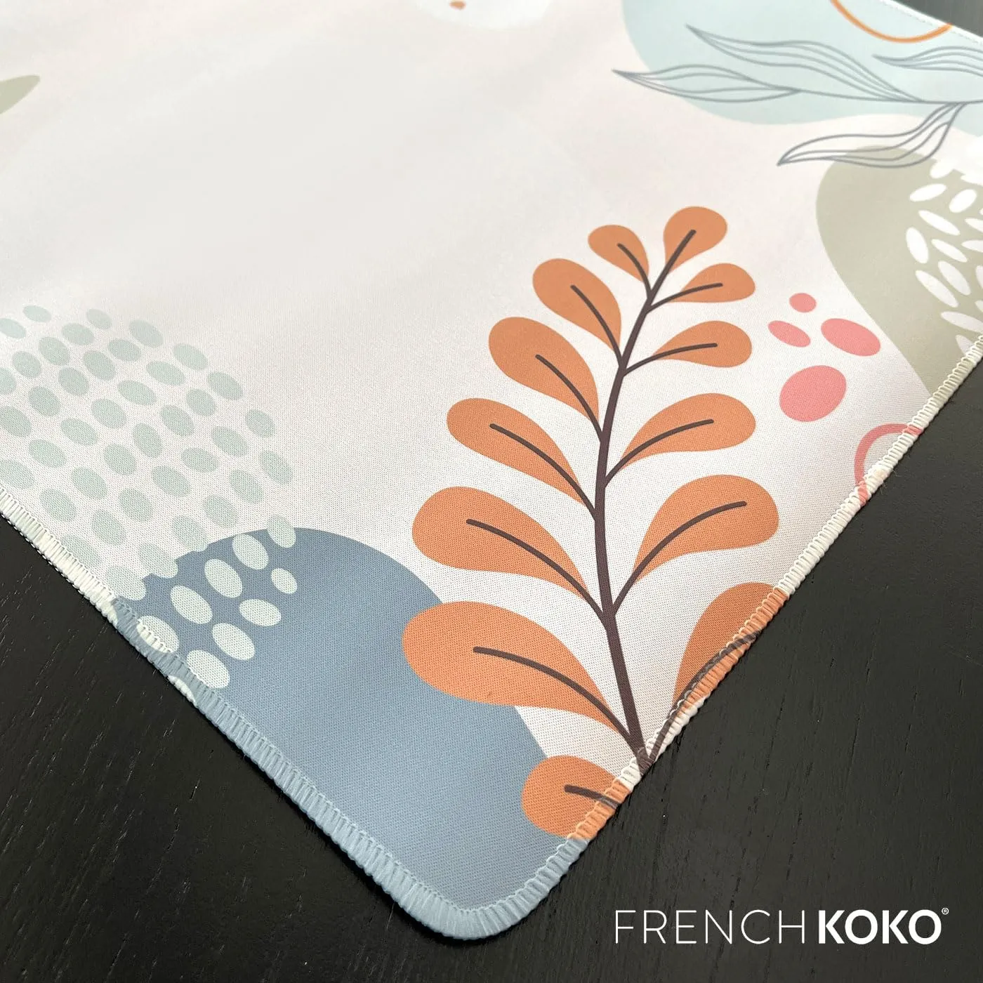 French KOKO Large Desk Mat - XL Desk Pad for Keyboard & Mouse - Cute Home Office Essentials