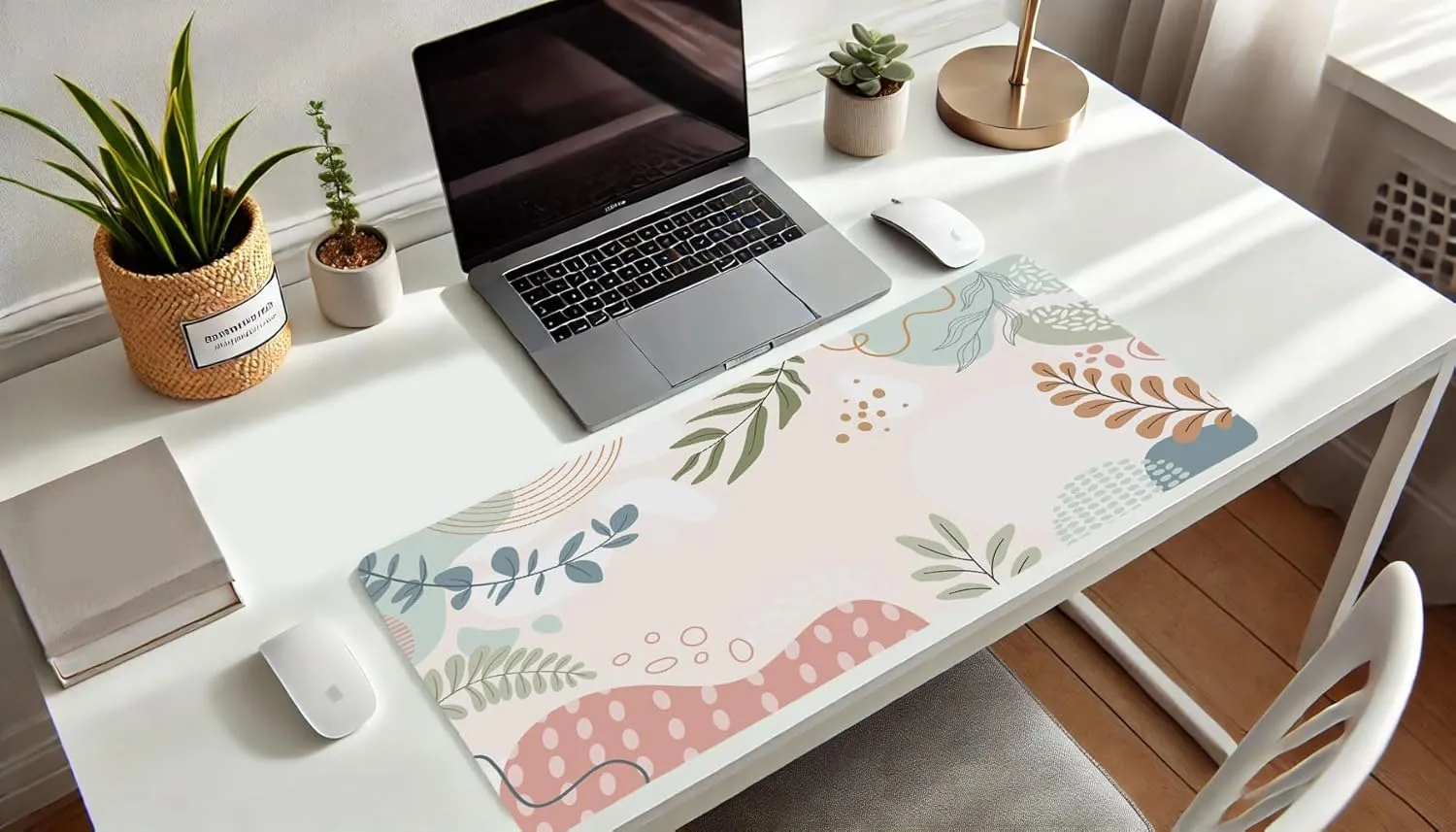 French KOKO Large Desk Mat - XL Desk Pad for Keyboard & Mouse - Cute Home Office Essentials