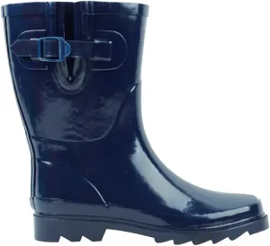 G4U-9A00B Women's Rain Boots Rubber Colors Mid Calf Buckle Fashion Garden Snow Shoes
