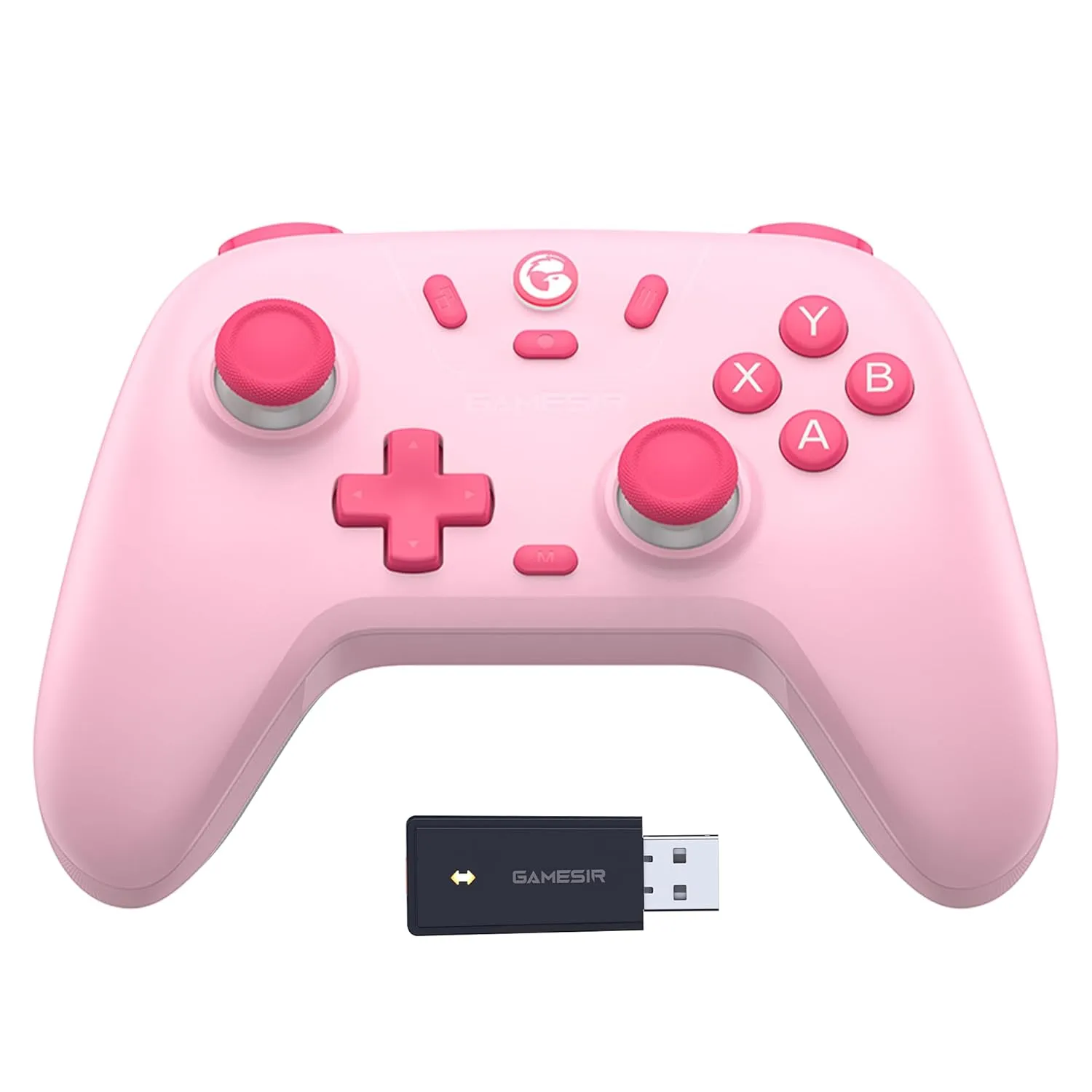 GameSir Nova Lite 2.4g Wireless Controller for Windows PC, iPhone, Android, Switch & Steam Deck, Bluetooth Controller Gamepad with Hall Effect Trigger,Turbo,Rumble Vibration (Pink)