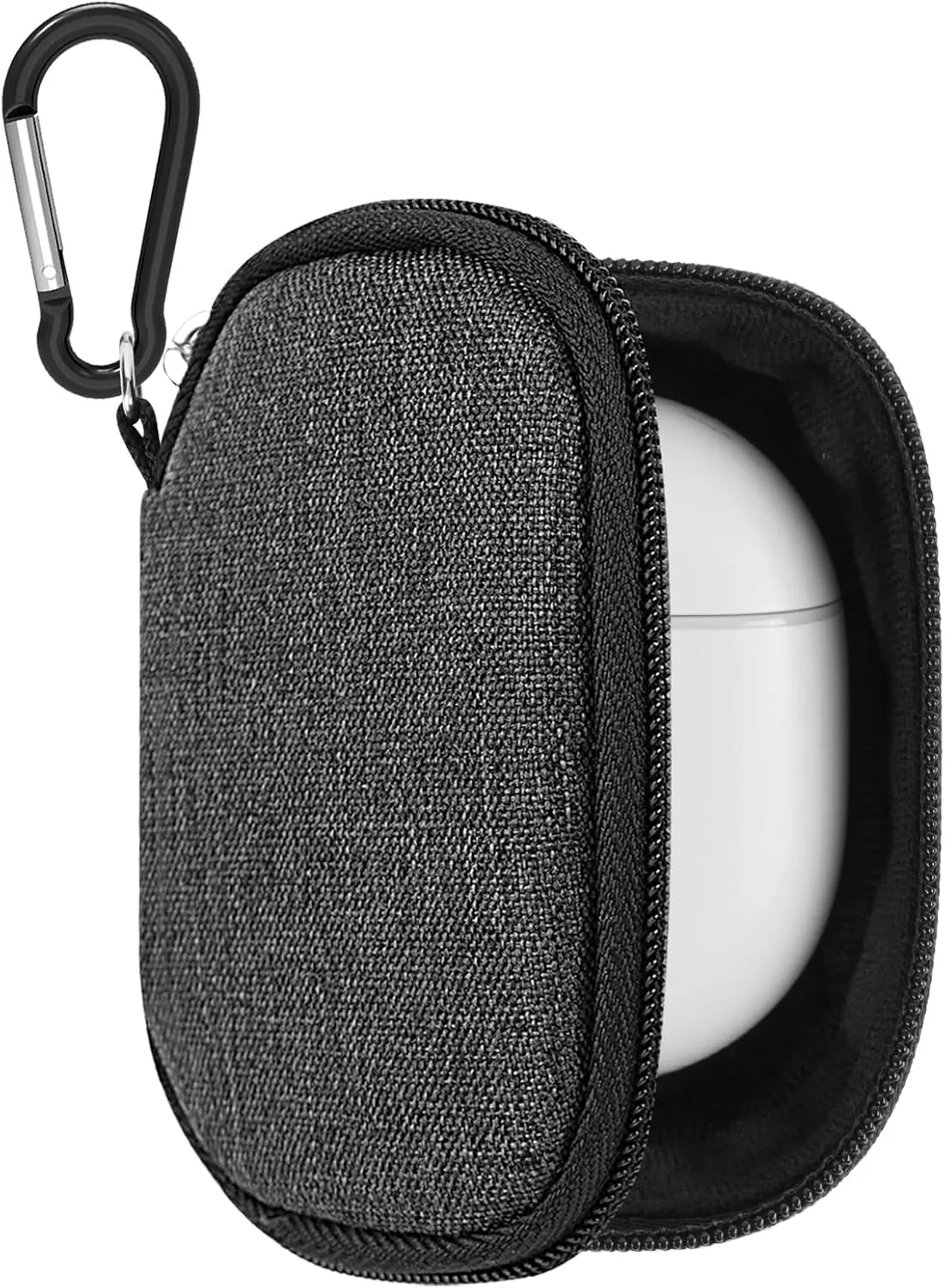 Geekria Earbuds Carrying Pouch Compatible with Google Pixel Buds Pro, Google Pixel Buds Pro 2 Case Cover, Replacement Protective Earphones Travel Bag with Cable Storage (Dark Grey)