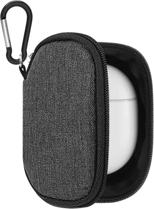 Geekria Earbuds Carrying Pouch Compatible with Google Pixel Buds Pro, Google Pixel Buds Pro 2 Case Cover, Replacement Protective Earphones Travel Bag with Cable Storage (Dark Grey)