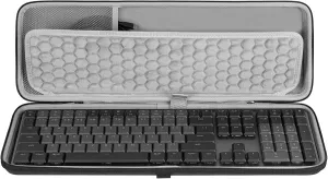 Geekria Full Size Keyboard Case, Hard Shell Travel Carrying Bag, Compatible with Logitech MX Mechanical Wireless Illuminated Performance Keyboard/ MK955/ Signature Slim K950