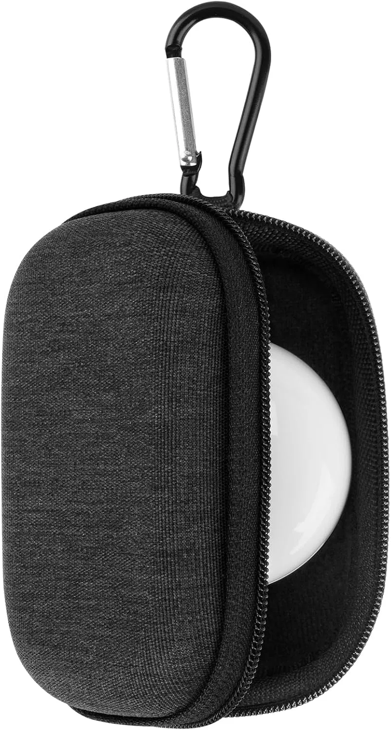 Geekria Shield Earbuds Case Compatible with Audio-Technica, Bose QuietComfort Earbuds Case Replacement Hard Shell Travel Carrying Bag with Carabiner Clip (Dark Grey)