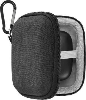 Geekria Shield Earbuds Case Compatible with Jabra Evolve 2 Buds True Wireless Earbuds, Replacement Hard Shell Travel Carrying Bag with Cable Storage (Dark Grey)