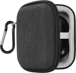 Geekria Shield Earbuds Case Compatible with JBL Tour Pro 3, Tune 120TWS, Wave Buds True Wireless Earbuds, Replacement Hard Shell Travel Carrying Bag with Carabiner Clip (Dark Grey)