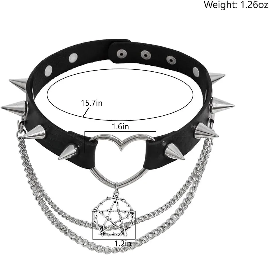 Gopbre Choker Necklaces for Women, Black Lace Velvet Leather Choker Necklace, Gothic Goth Punk Victorian Vintage Necklace, Heart Choker Necklaces