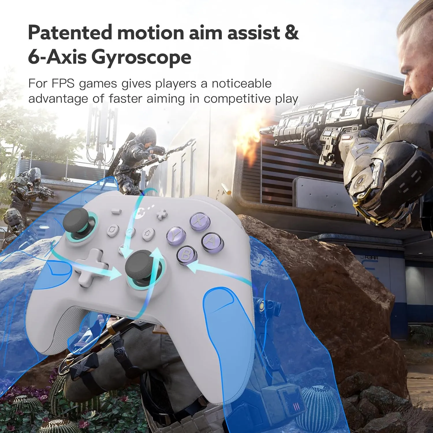 GuliKit KK3 MAX Controller, Kingkong 3 Pro Switch Controller (No Drift) for Switch/PC/Android/MacOS/IOS with 4 Back Buttons, Hall Joysticks and Triggers, Maglev/Rotor/HD Vibration (White)
