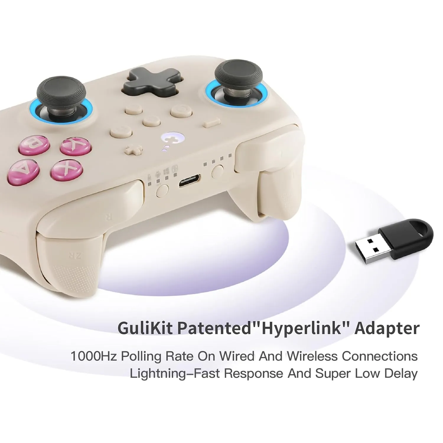 GuliKit KK3 PRO Controller Kingkong 3 Pro Switch Controller (No Drift) for Switch/PC/Android/MacOS/IOS with Hall Joysticks and Triggers, Maglev/Rotor/HD Vibration (GB RETRO)