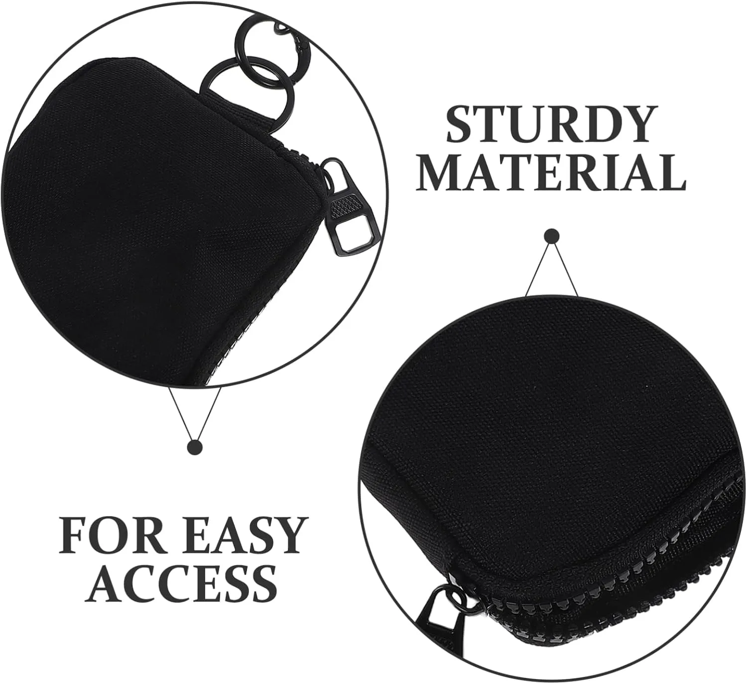 Healifty Keychain Wristlet Wallet for Women Small Coin Pouch Purse Chain Bag Key Card Holder With Zipper for Outdoor