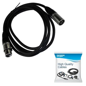 HQRP 6ft 3-pin XLR Male to XLR Female Microphone Cable, Cord, Mic Cord, XLR Balanced Speaker Cable Replacement for Audio Technica AT2020 Side Address Cardioid Condenser Studio Microphone