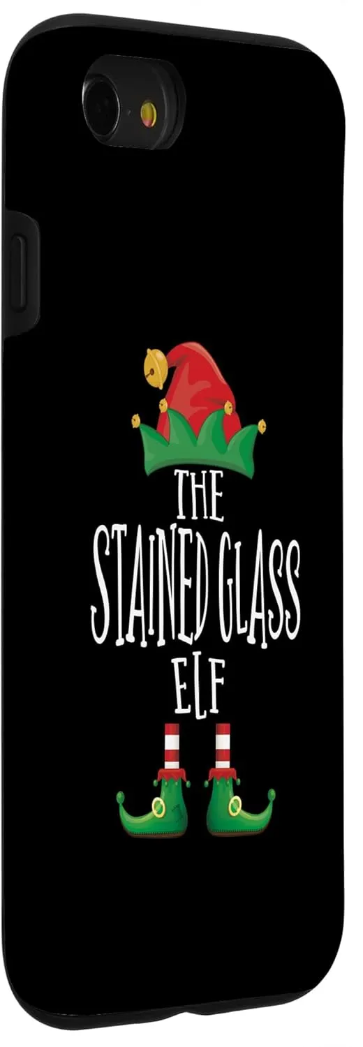 iPhone SE (2020) / 7 / 8 Stained Glass Elf Funny Family Matching Group Christmas Case