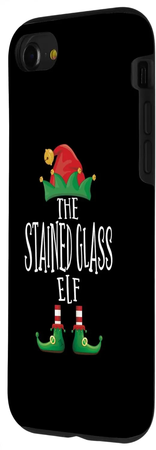 iPhone SE (2020) / 7 / 8 Stained Glass Elf Funny Family Matching Group Christmas Case