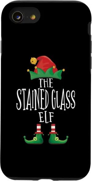 iPhone SE (2020) / 7 / 8 Stained Glass Elf Funny Family Matching Group Christmas Case