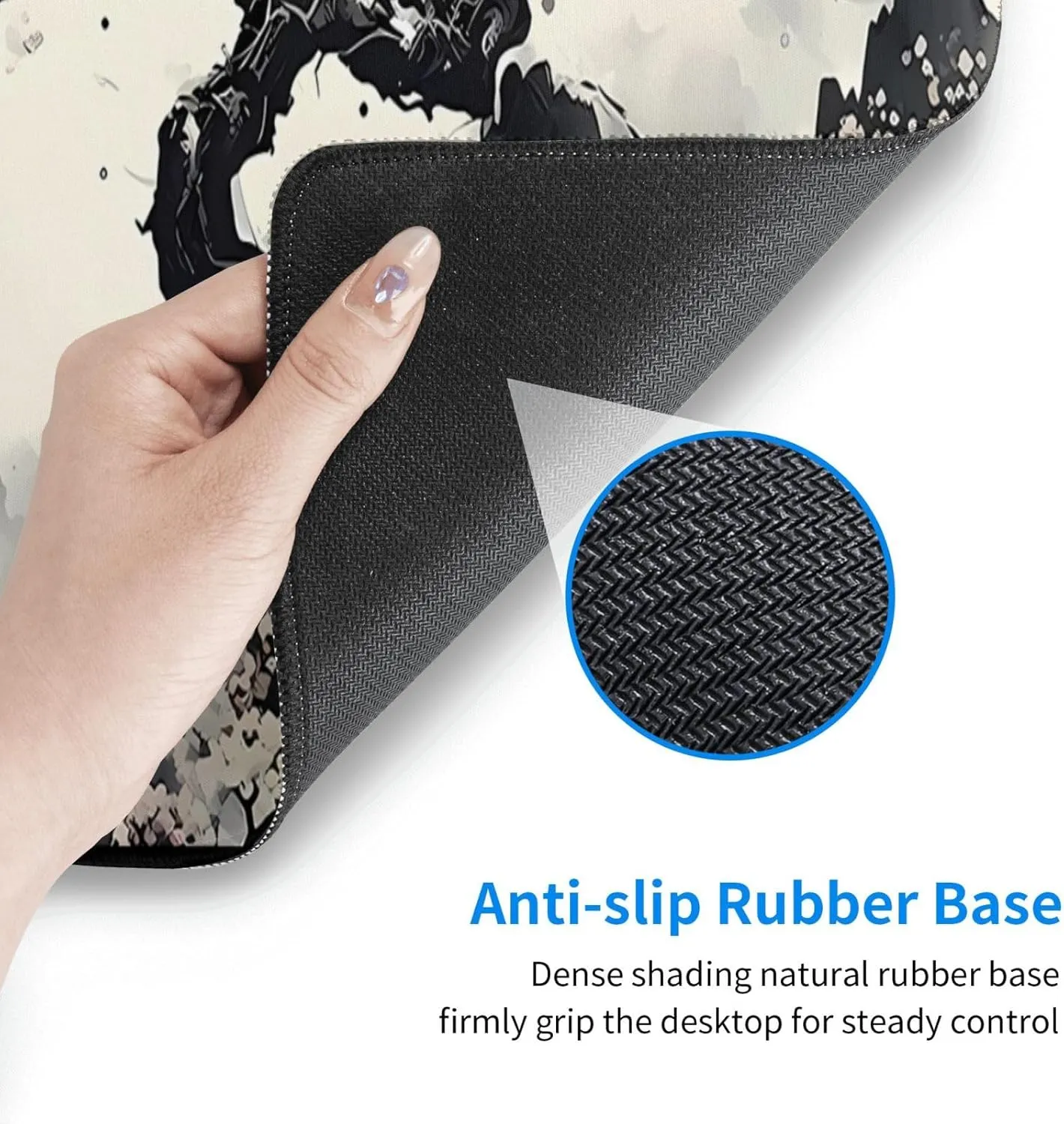 Japanese Mouse Pad, Large Japanese Desk Mat, XL Anime Gaming Keyboard Mat, Non-Slip Rubber Base, Big Extended Desk Protector for Home Office, 31.5x11.8