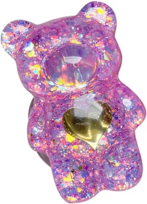 JJLFresheners Dark Purple Mobile Phone Finger Stand Cute Bear Doll Phone Holder Support Comfortable Grip Anti-Slip Creative Flexible,Cell Phones and Accessories