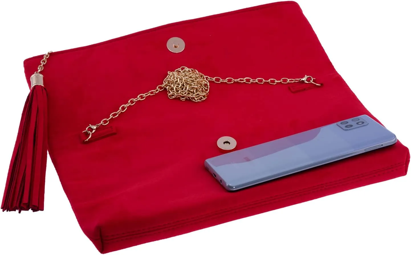 JNB Faux Micro Suede Fold Over Clutch