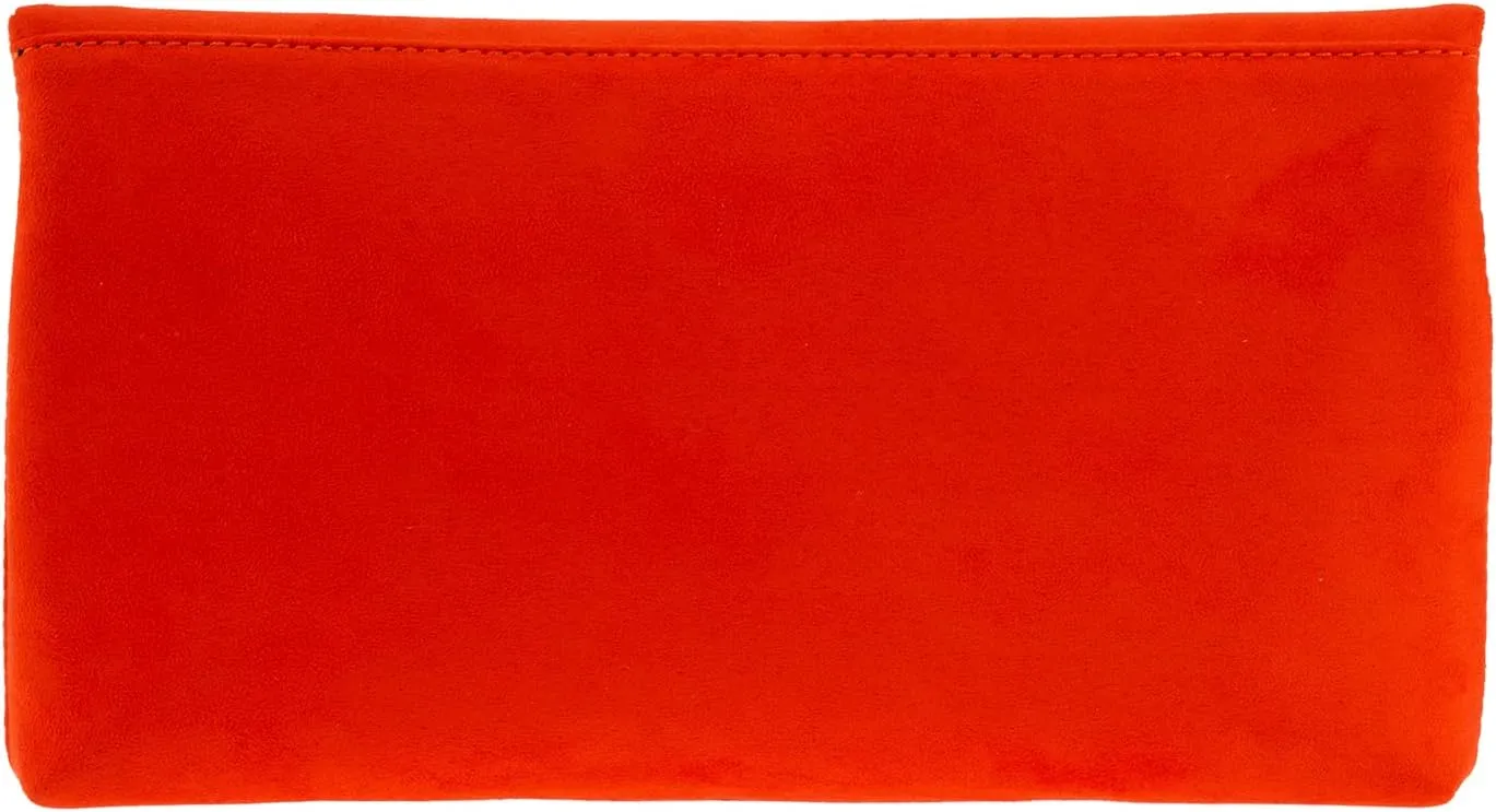 JNB Faux Micro Suede Fold Over Clutch