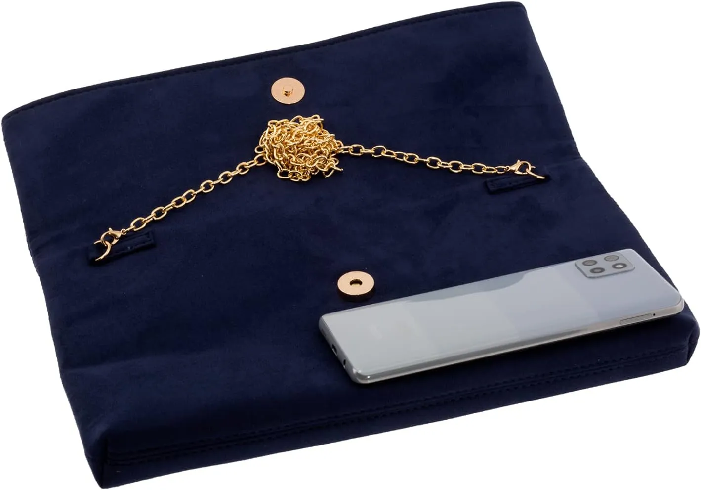 JNB Faux Micro Suede Fold Over Clutch