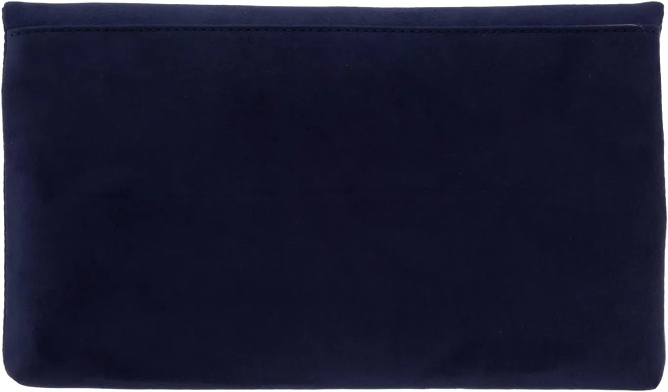 JNB Faux Micro Suede Fold Over Clutch