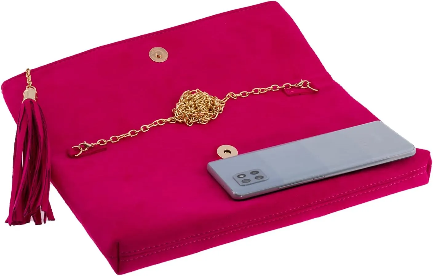 JNB Faux Micro Suede Fold Over Clutch