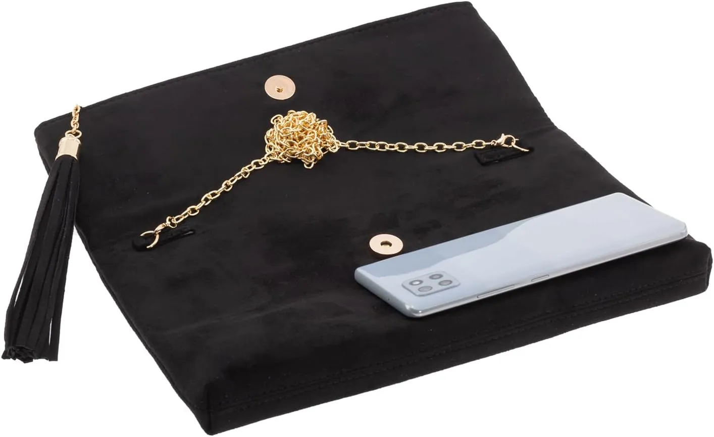 JNB Faux Micro Suede Fold Over Clutch