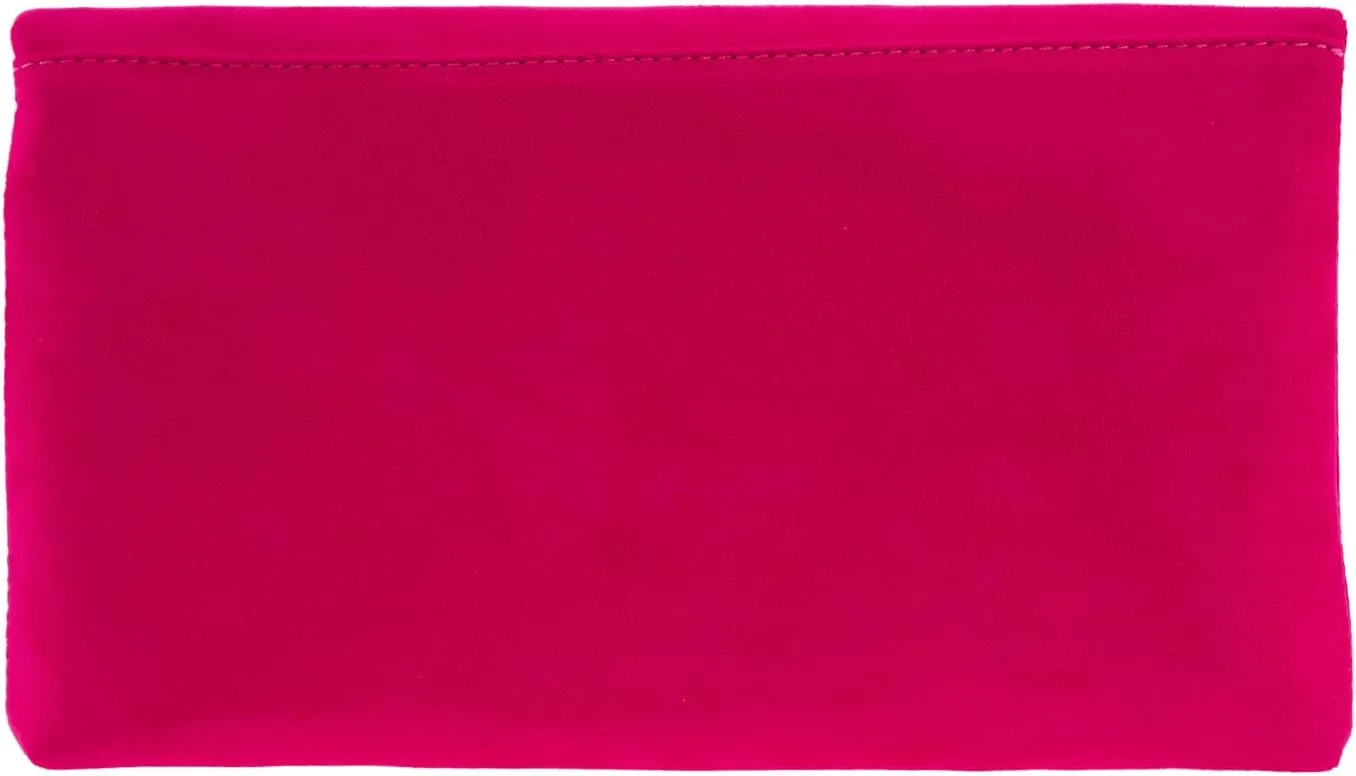 JNB Faux Micro Suede Fold Over Clutch