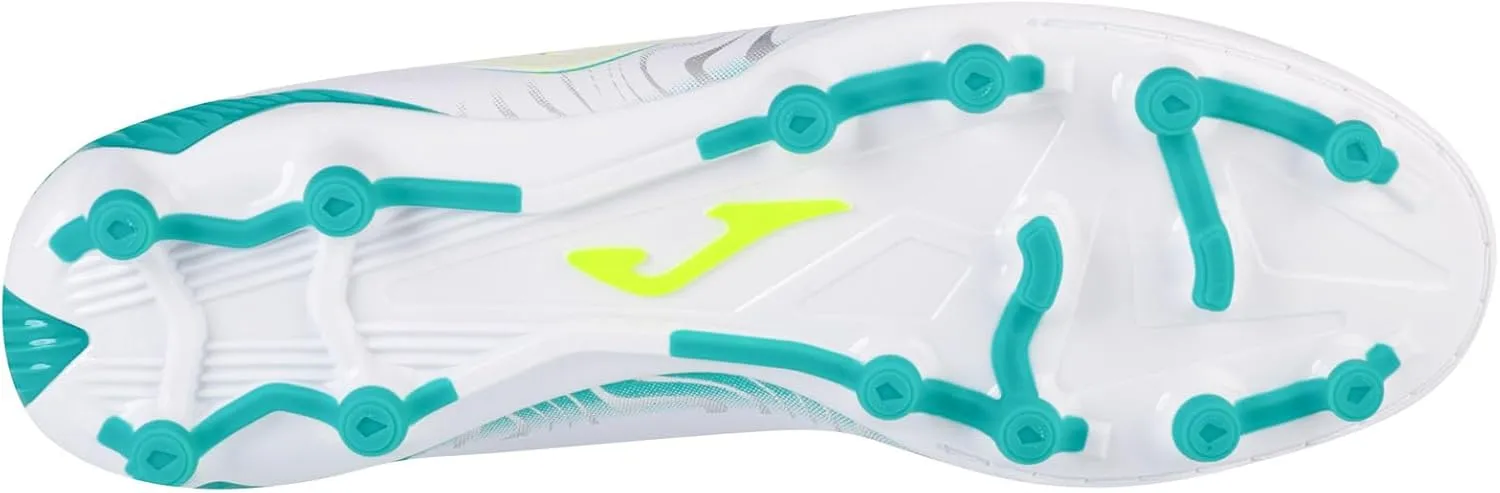 Joma Soccer Boots Firm Ground, 6.5-11 - Professional Cleats - Microfiber Upper, Chrome Sole, Heel Reinforcement, and Sock-Like Fit - Evolution Cup FG