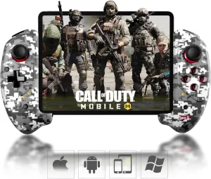 Joso Game Controller for iPad & Tablet, Bluetooth Mobile Gaming Controller Compatible with iPad Pro (11")/Air/Mini, iPhone, Android, Cloud Gaming - Ergonomic Design for Playing COD Mobile & More