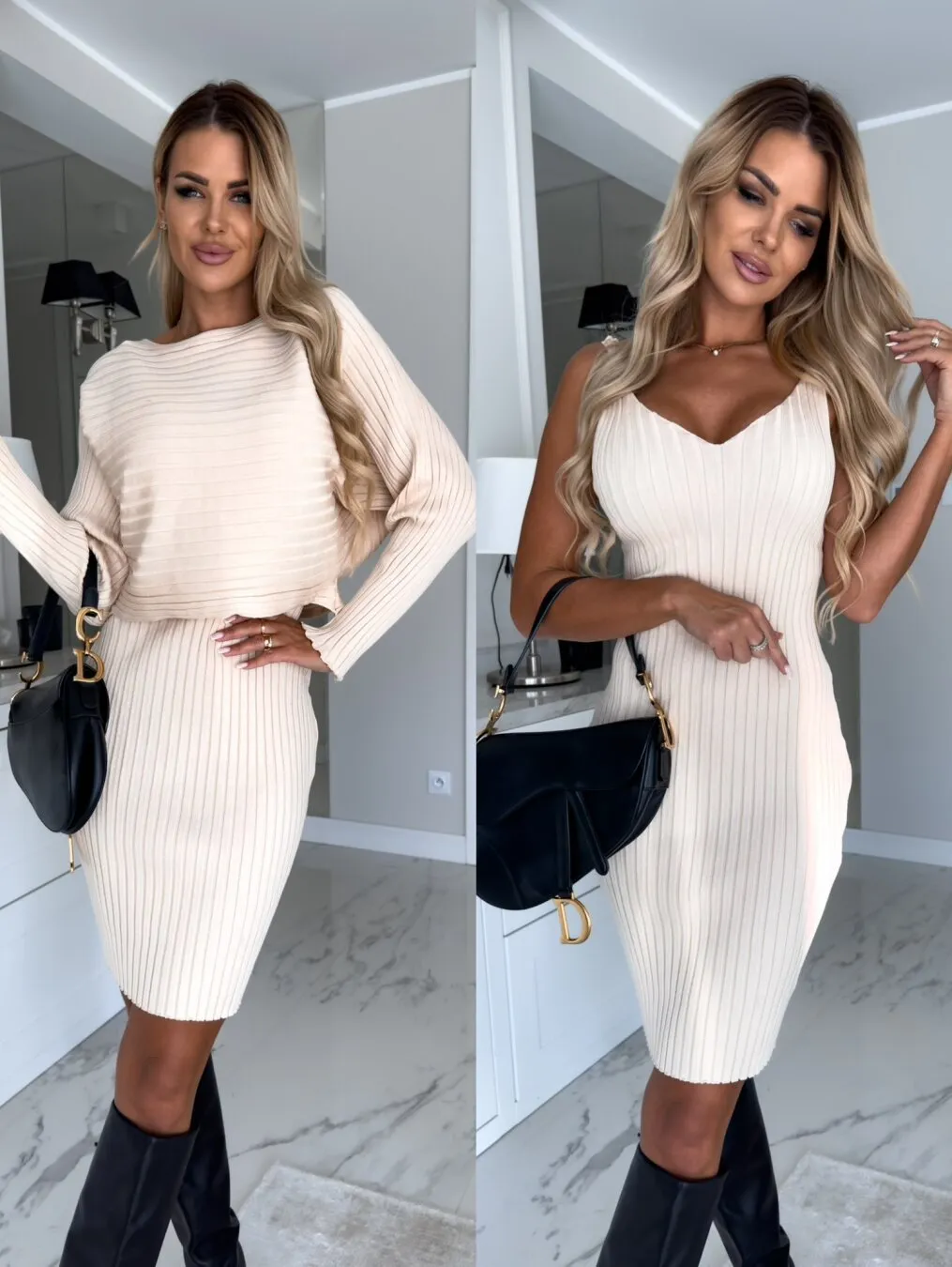 KERSTIN - DRESS WITH LONG SLEEVE TOP