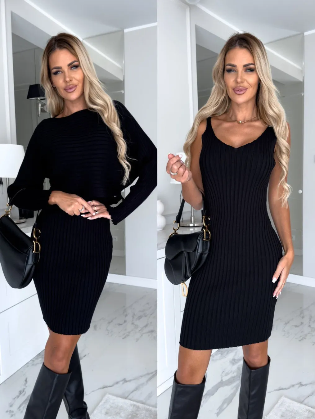 KERSTIN - DRESS WITH LONG SLEEVE TOP