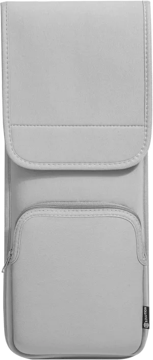 Keyboard Sleeve - Travel Case for Wireless Slim Full-Size Keyboards, Up to 17.7 Inches, Neoprene Protective Case with Mouse Storage Pocket (Gray)