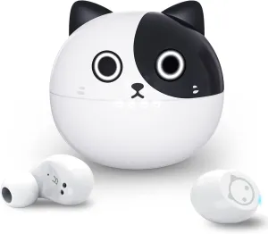 Kids Wireless Earbuds, Bluetooth 5.1 Headphones with Charging Case IPX5 Waterproof Touch Control Clear Stereo Ear Buds Built-in Mic, 36hrs Playtime Auto Pairing Earphones for Kids Women.