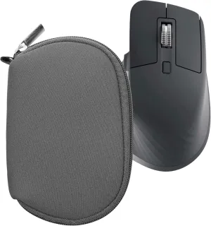 kwmobile Neoprene Case Compatible with Logitech MX Master 3 / Master 3S / Master 2S - Case for Mouse Soft Pouch Carry Bag - Dark Grey