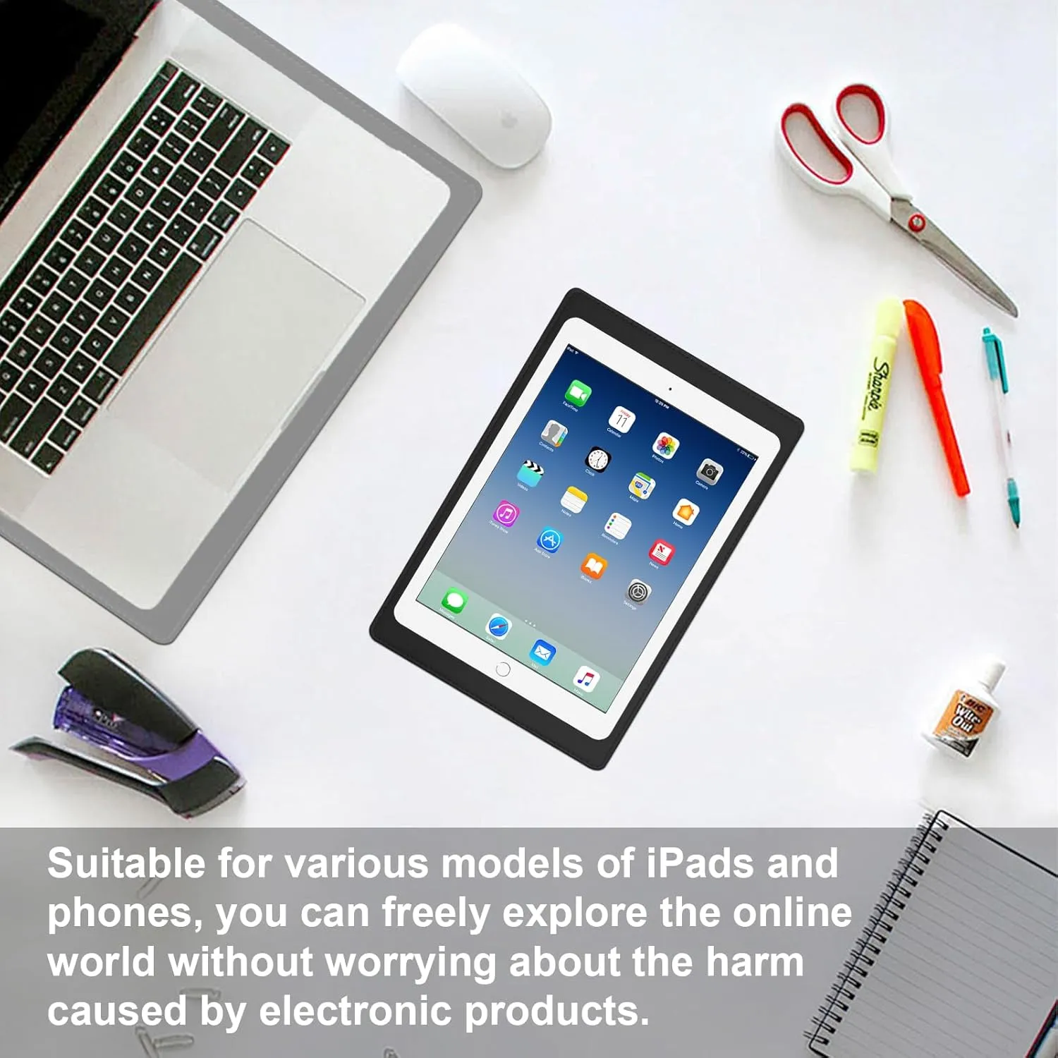 Laptop Protective Pad, Electromagnetic Radiation Laptop Protective Pad, Suitable for Laptops, Tablets, and Mobile Phones, Easy to Carry (7.8x11.8inch Grey)