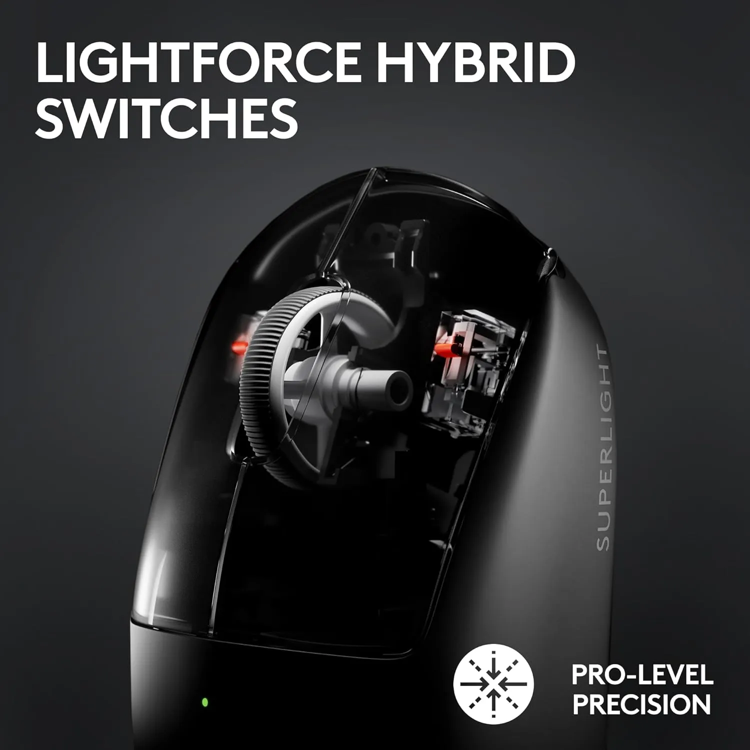 Logitech G PRO X Superlight 2 Lightspeed Wireless Gaming Mouse, 8K Polling, Lightweight, LIGHTFORCE Hybrid Switches, Hero 2 Sensor, 888 IPS, 44,000 DPI,USB-C Charging, PC & Mac (Renewed)