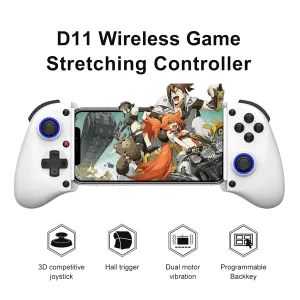 MAGIC BLOCK Mobile Gaming Controller with Hall Effect Joysticks, Multi-Platform Wireless Game Controller, 1500mAh, Bluetooth 5.2, Turbo/Macro, Dual Vibration (White)